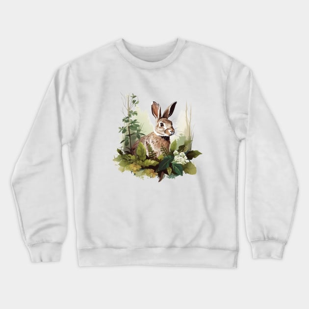 Wild Rabbit Crewneck Sweatshirt by zooleisurelife